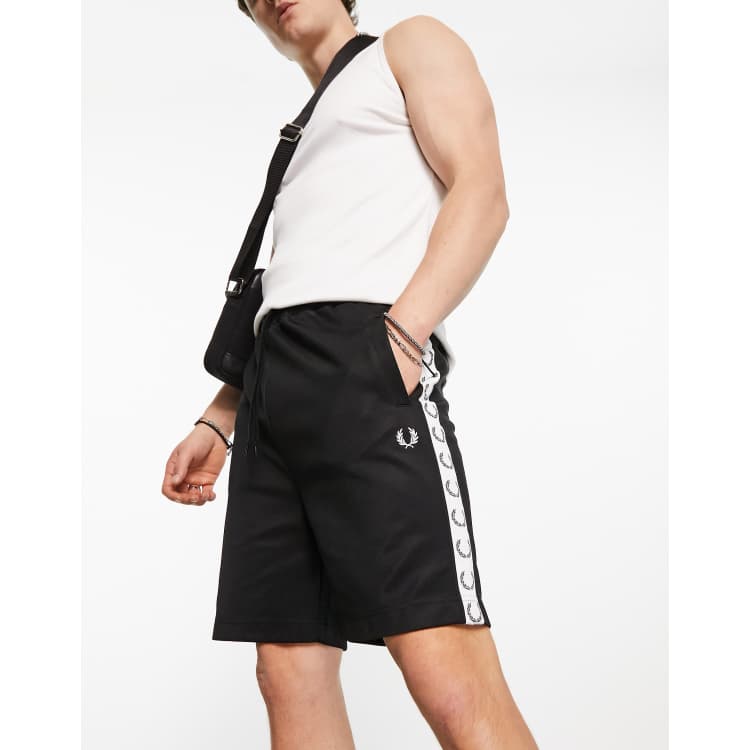 Fred Perry taped tricot short in black | ASOS