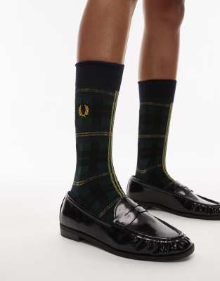 Fred Perry Tartan Check Socks In Multi