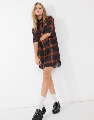 oversized tartan dress