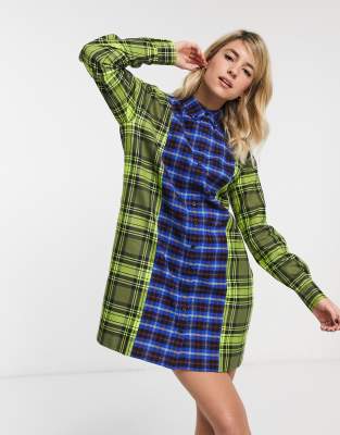 fred perry tartan shirt dress