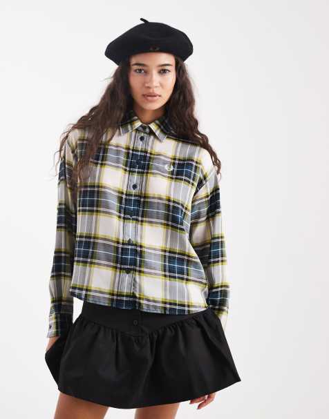 Fred Perry tartan shirt in green - view 1