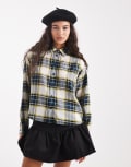[Fred Perry] Fred Perry tartan shirt in green 34 GREEN