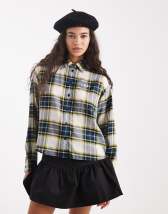 Fred Perry tartan sheer shirt in navy | ASOS