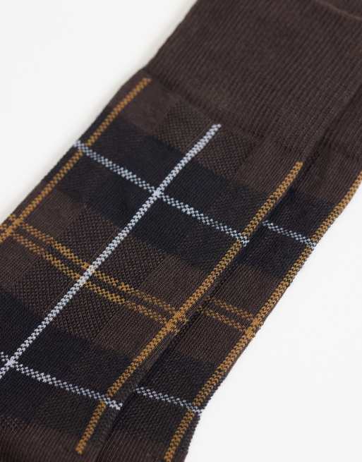 Fred Perry Tartan-Socke in kräftigem Braun, 3 von 3