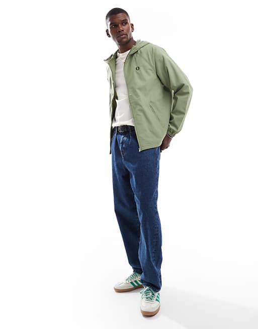 Fred Perry Taslan hooded shell jacket in green | ASOS Fred Perry Taslan hooded shell jacket in green | ASOS