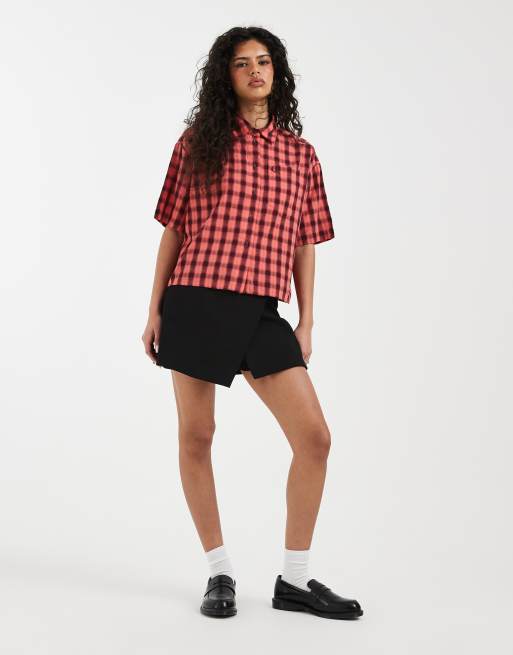 Fred Perry - Tekstureret skjorte med røde og sorte tern, 2 af 4