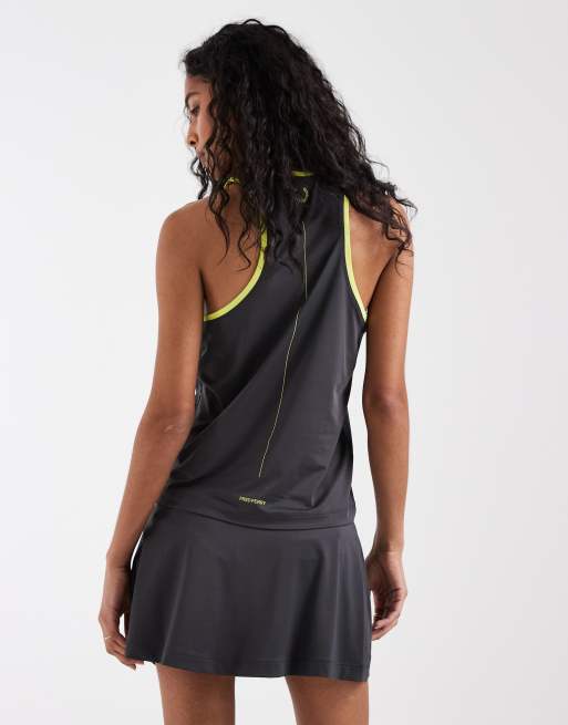 Fred Perry Tennis logo mini skort in charcoal grey (Part of a set), 5 of 5