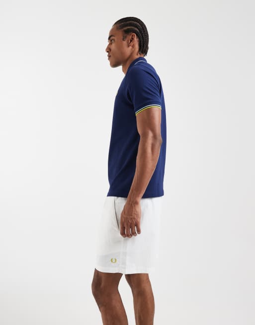 Fred Perry - Tennis performance - Pantaloncini da tennis bianchi con logo in coordinato, 2 di 5