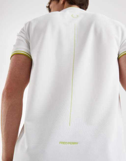 Fred Perry Tennis performance ringer logo T-shirt in white - part of a set, 5 of 5