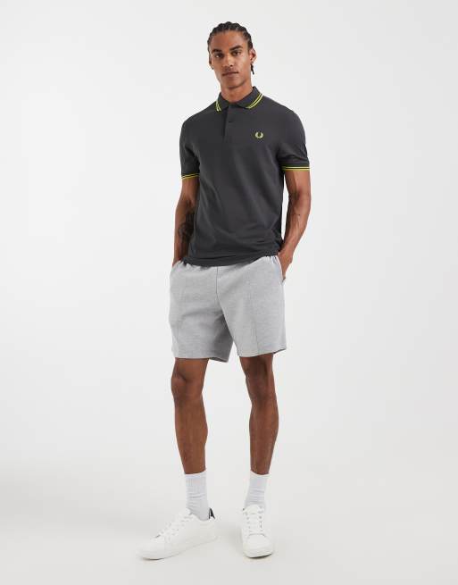 Fred Perry Tennis performance twin tipped logo polo shirt in dark grey, 2 of 5