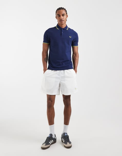 Fred Perry – Tennis Performance – Vita tennisshorts med logga, del av set - view 1