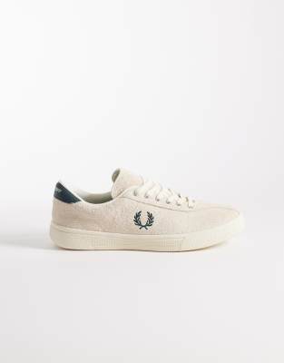 Tennis - Sneaker aus Wildleder in Ecru mit Logo-Neutral Neutral 41