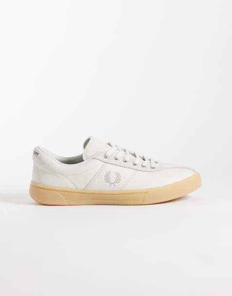 Fred Perry tennissko i læder og ruskind i cremefarvet - view 1