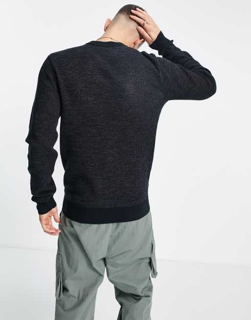 Fred perry textured crew neck clearance jumper