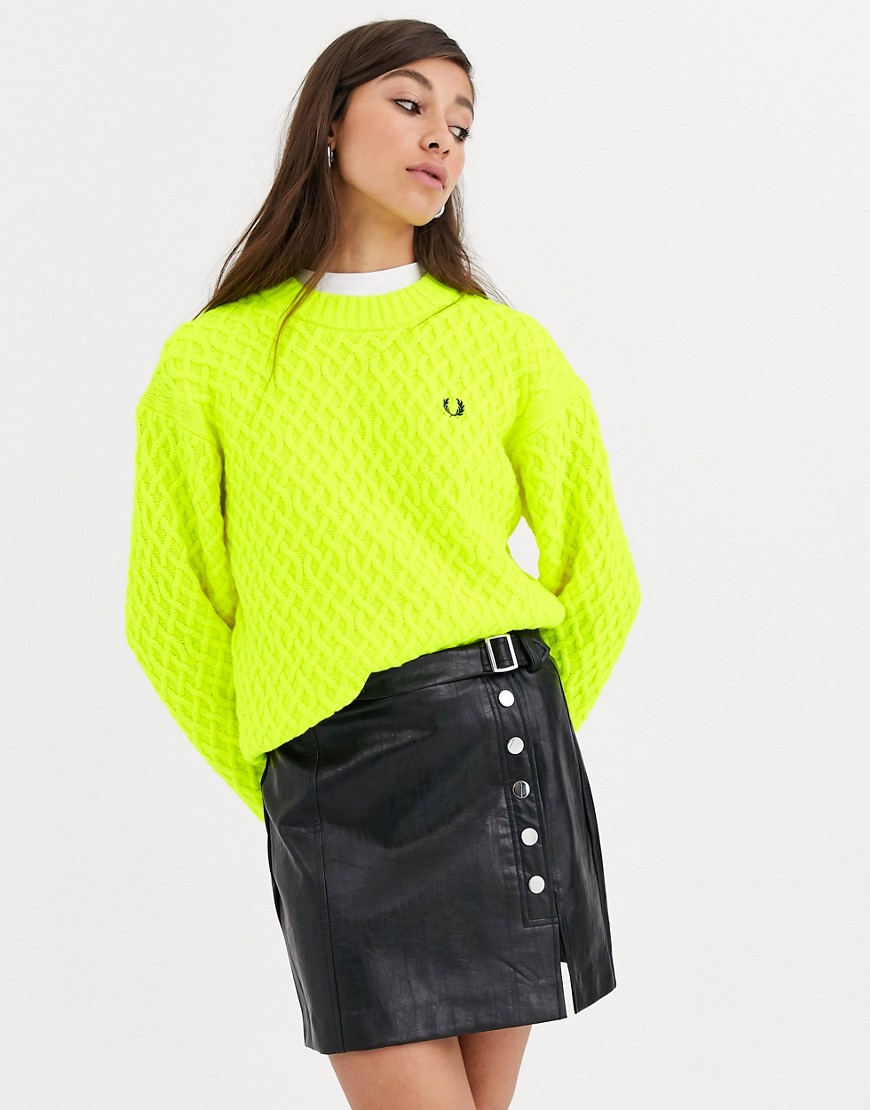 Fred Perry textured jumper-Yellow