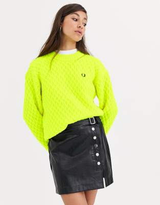 yellow fred perry jumper