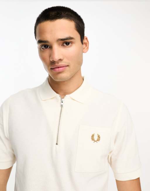 Fred perry white polo hot sale sale