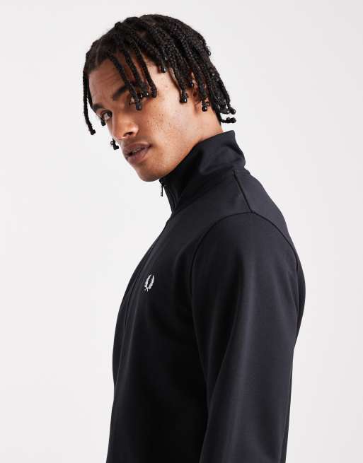 Fred Perry thumbhole track jacket in black | ASOS