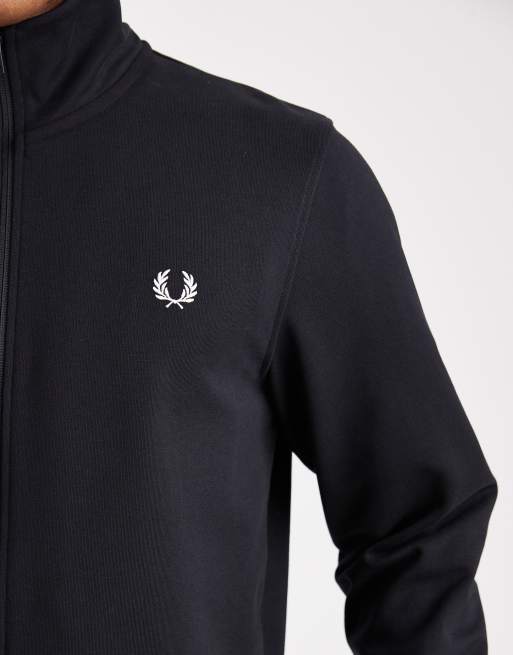 Fred Perry thumbhole track jacket in black | ASOS