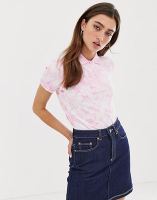 Fred Perry - Tie-dye poloshirt-Roze