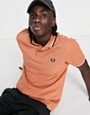 Fred Perry tipped polo shirt in pink