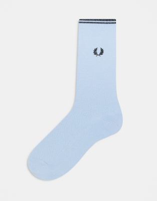 Fred Perry tipped socks in light blue | ASOS