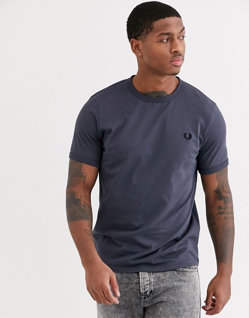 Fred Perry tonal ringer t-shirt in grey