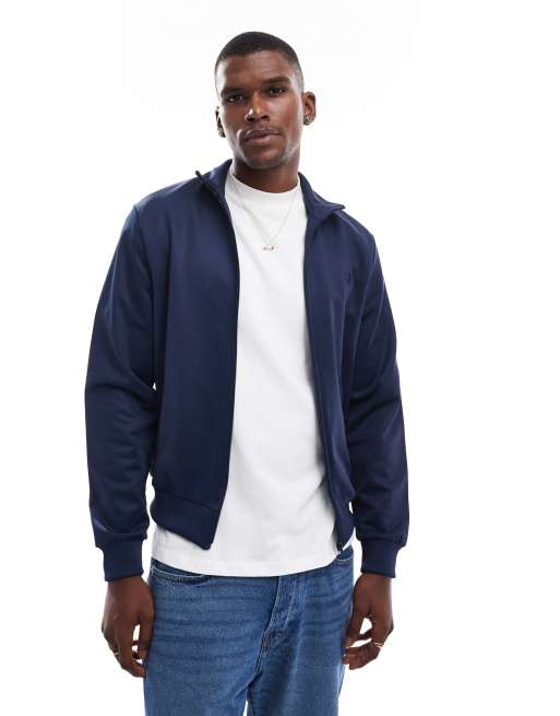 メンズウェア FRED PERRY track jacket navy Fred Perry track jacket in navy | ASOS
