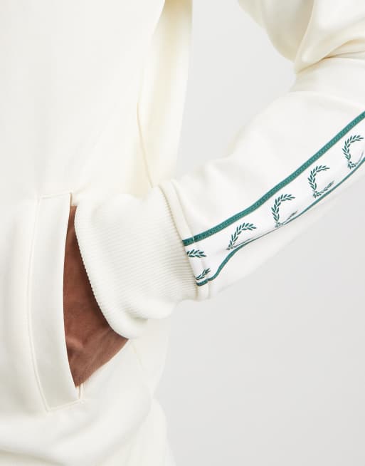 Fred Perry - Trainingsjack met contrasterende bies in ecru, 3 van 5