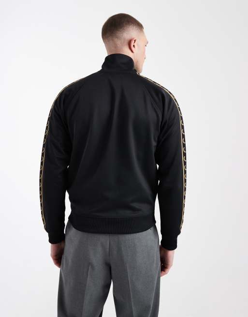 Fred Perry - Trainingsjack met contrasterende logobies in zwart, 3 van 5