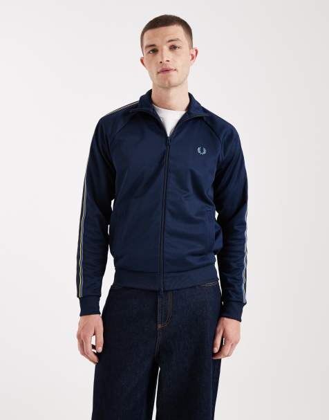 Fred Perry - Tramline - Giacca sportiva blu scuro con fettuccia con logo - view 1