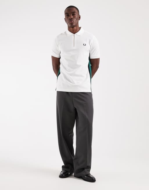 Fred Perry - Tramline - Poloshirt met zijstreep in wit , 2 van 5