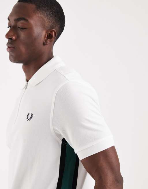 Fred Perry - Tramline - Poloshirt met zijstreep in wit , 4 van 5