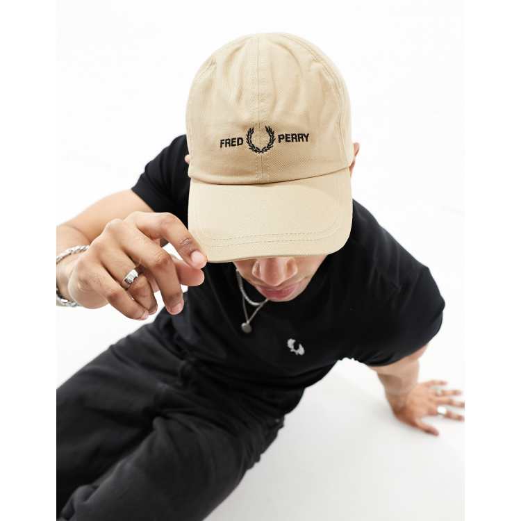 ◆FRED PERRY◆ Washed Twill Cap Ecru CFPU2417718560 CFPU2417 HW6726_V19_V2_Q224_FLAT1.JPG
