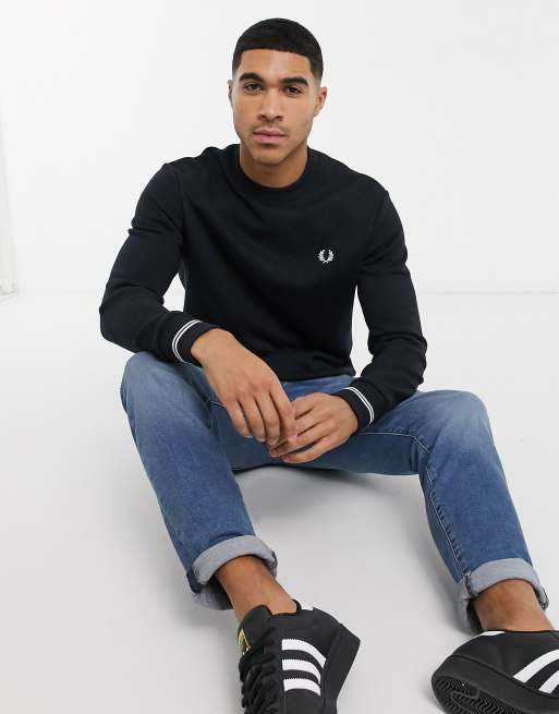 Fred perry twin tipped crew sweatshirt new arrivals