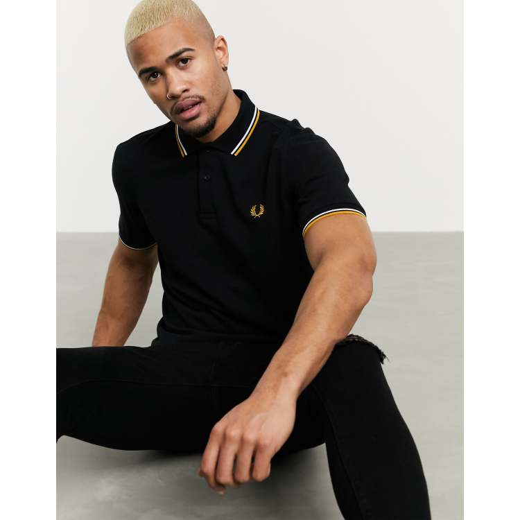 Fred perry twin tipped deals polo black and yellow