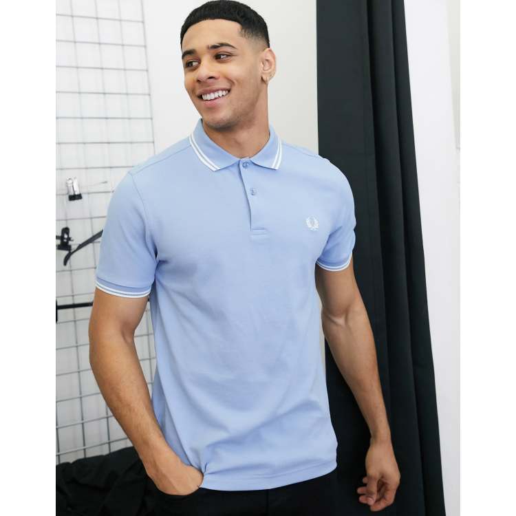 Baby blue fred perry on sale jumper