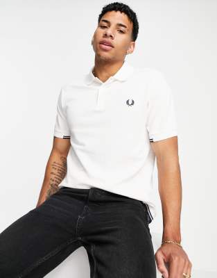 Fred perry white outlet long sleeve