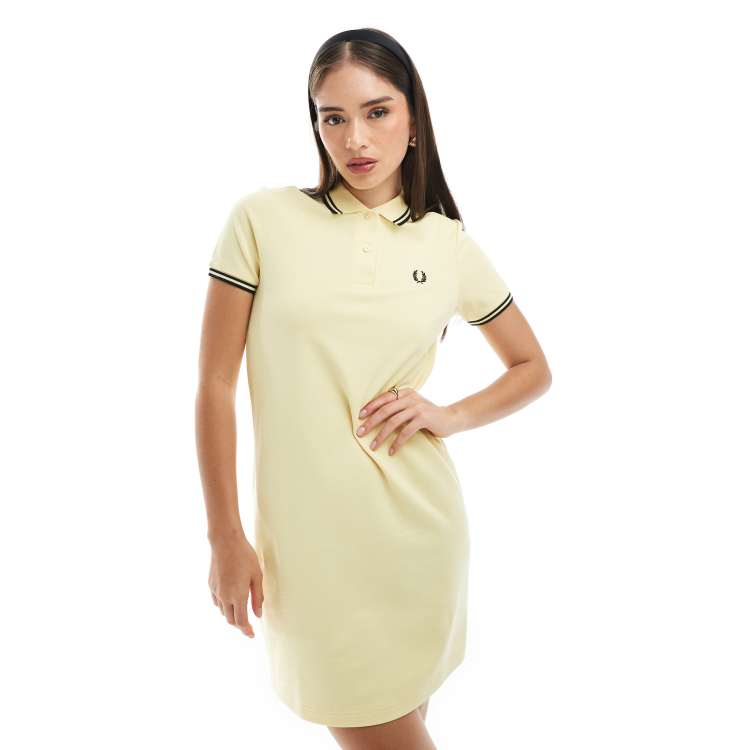 Tipped Piqué T-Shirt Dress - Black | Women's Dresses | Polo
