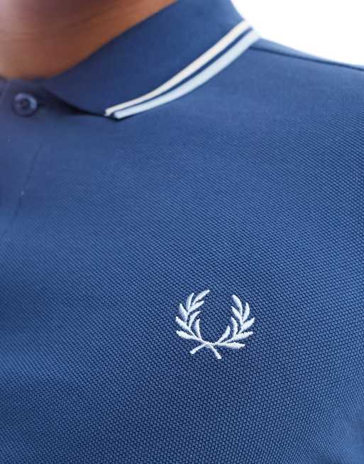 Fred Perry twin tipped polo in bright blue | ASOS