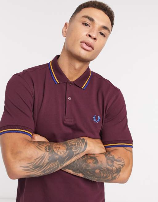 Fred perry bordeaux polo hot sale