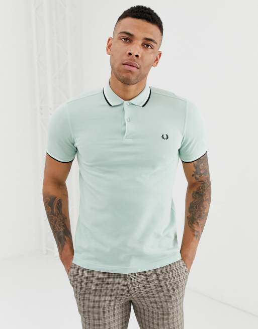 Green fred perry clearance polo