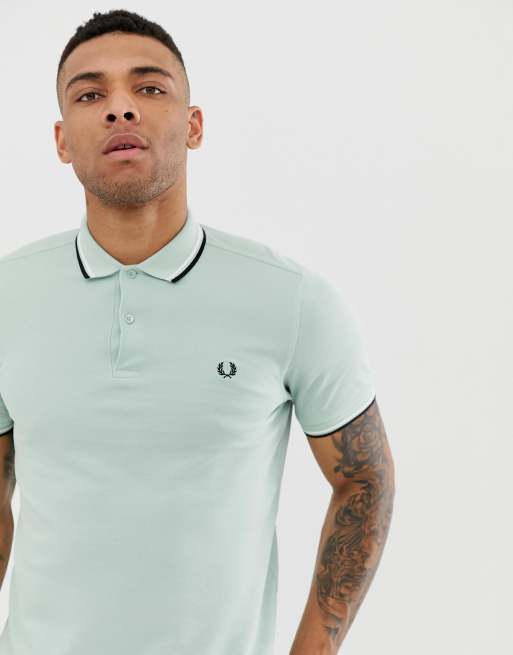 light green fred perry polo