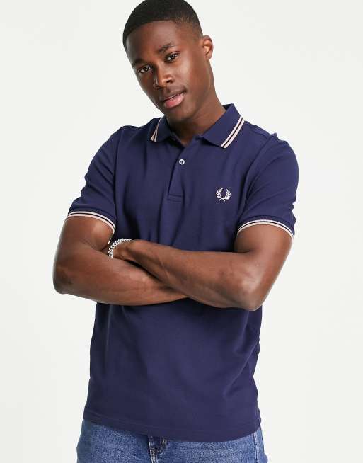 Fred perry contrast shop polo in navy