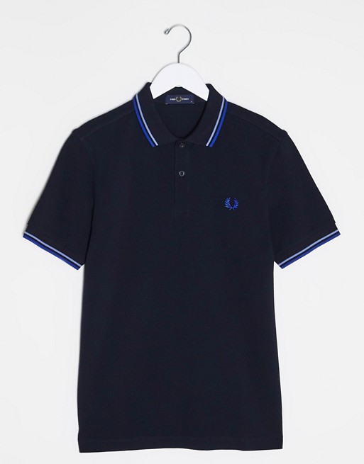 Fred Perry twin tipped polo in navy