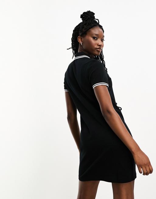 Fred Perry Polo Shirt Dress in Black