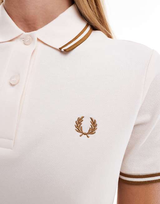 Fred Perry twin tipped polo shirt dress in peach | ASOS Fred Perry twin tipped polo shirt dress in peach | ASOS