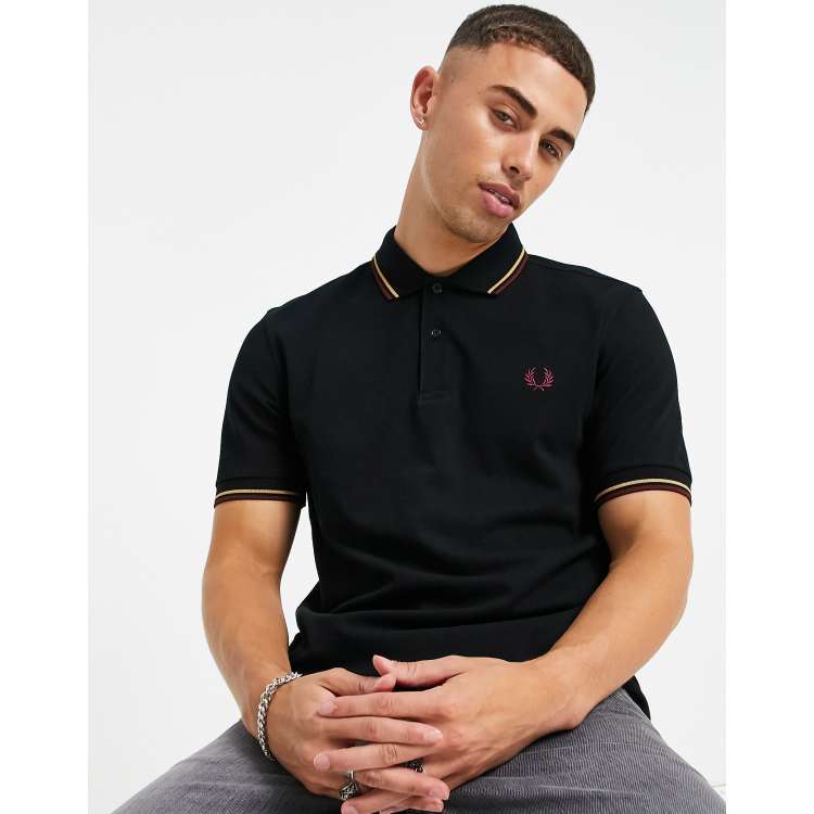 Burgundy and hotsell gold polo shirt