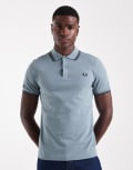 [Fred Perry] Fred Perry twin tipped polo shirt in blue L BLUE