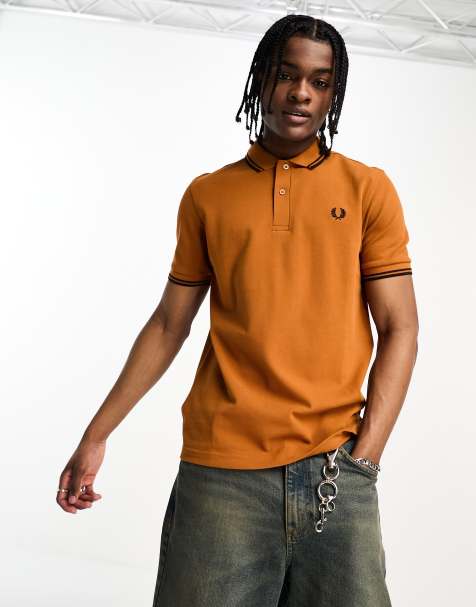 burnt orange mens polo shirts